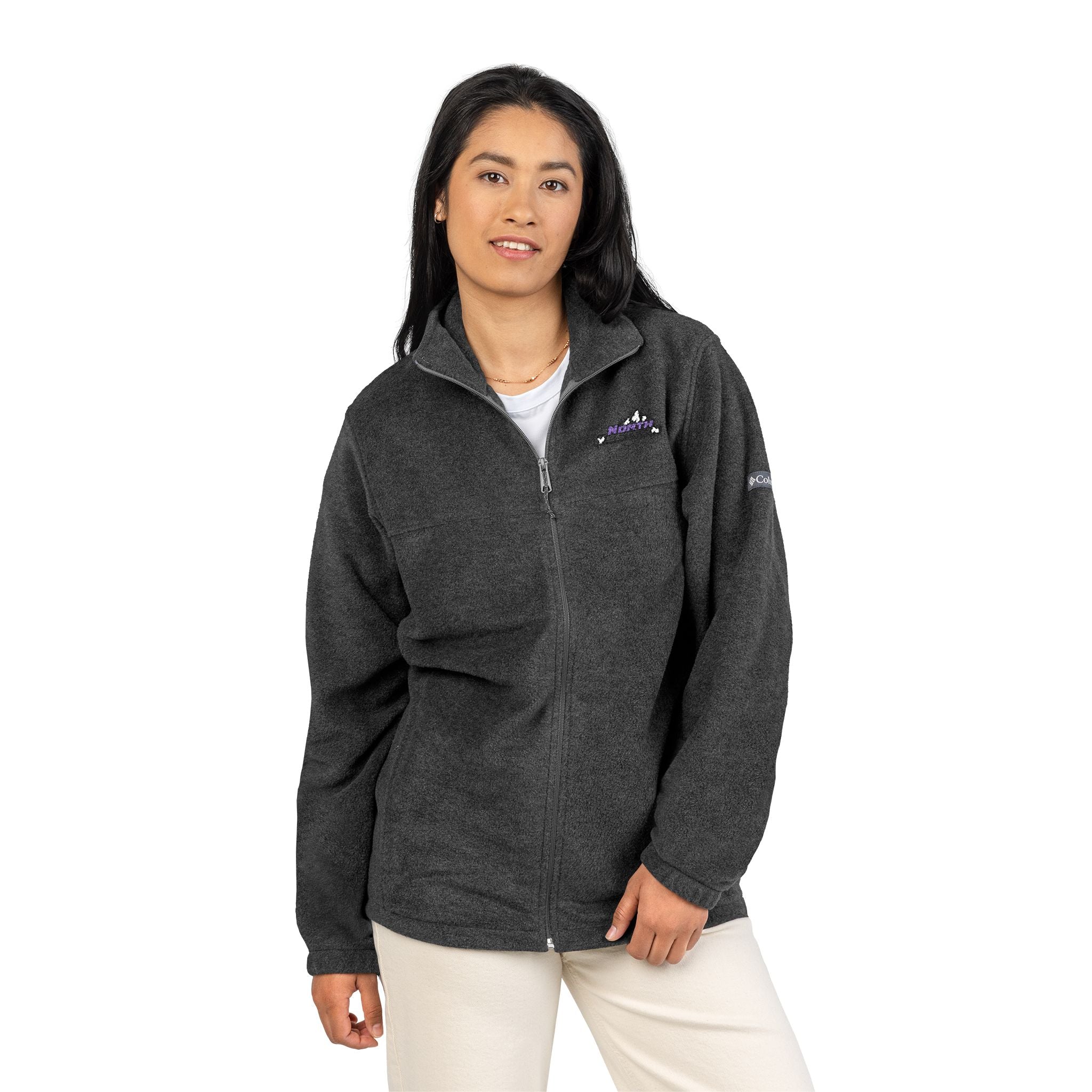 Embroidered Columbia Fleece Jacket — Mountain Ridge Logo