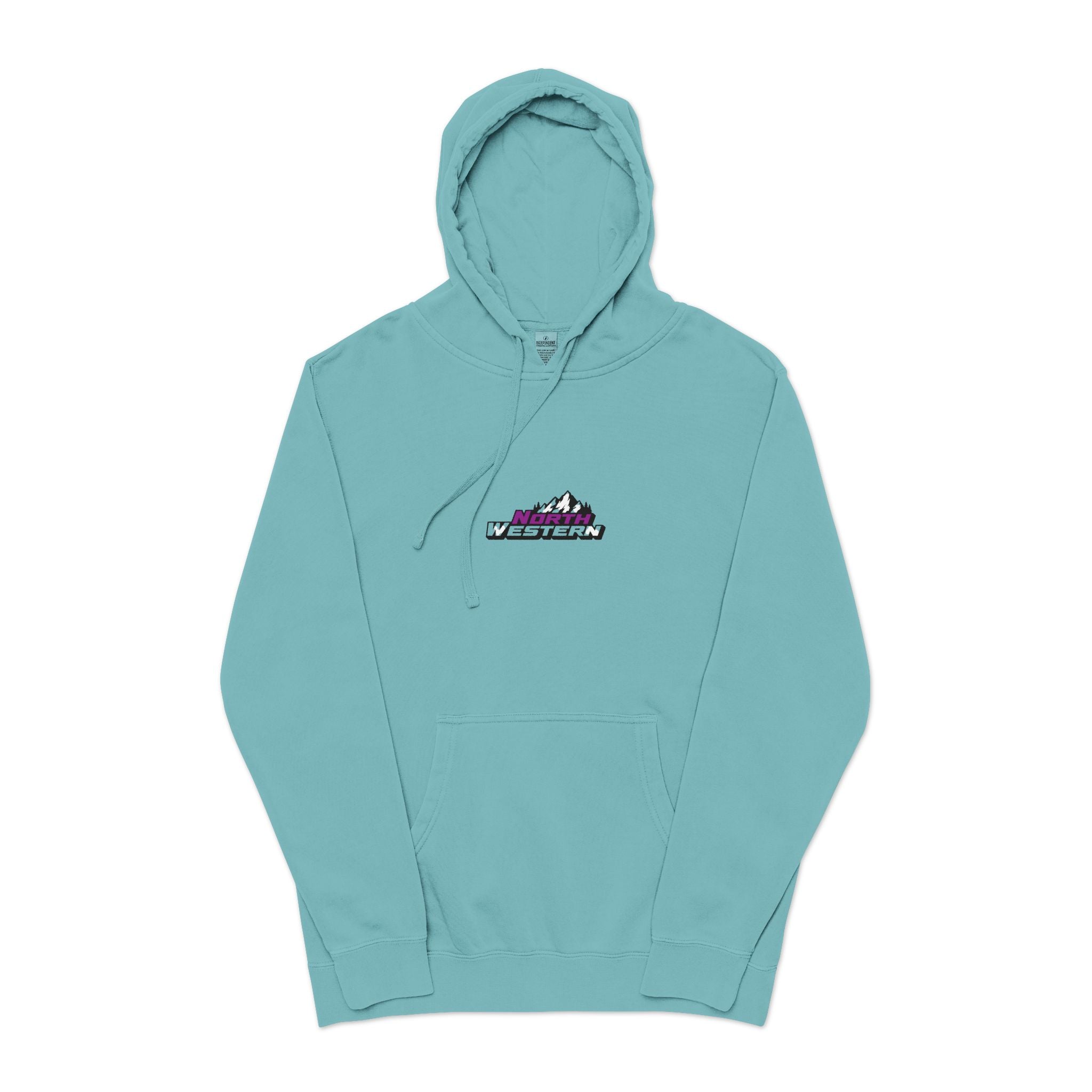 Mountain Logo Pigment-Dyed Hoodie — Vintage Outdoor Crew Pullover